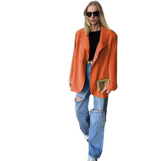 Damen Oversized Blazer mit elegantem Schnitt und doppelten Knopfdetails EB