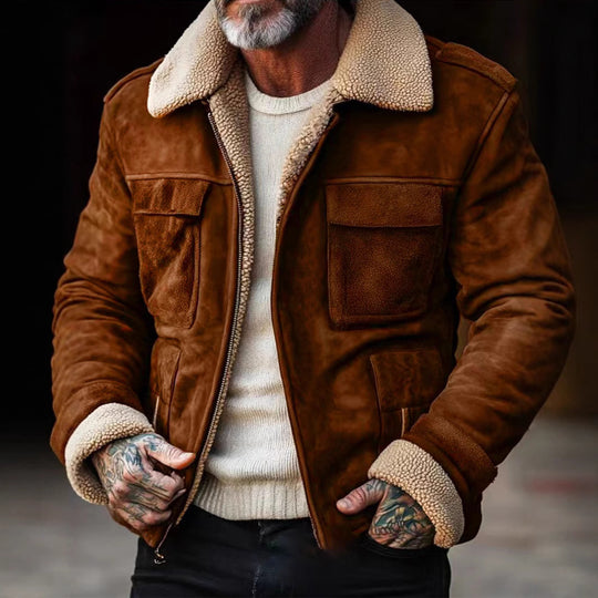 Herren jacke mit weichem Sherpa-Futter EB