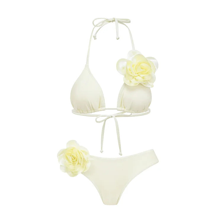 Damen Bikiniset mit romantischem Blumendekor EB