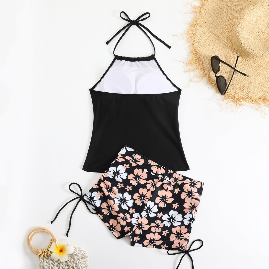 Damen Sportlicher Badeset mit modischen Blumenmuster EB