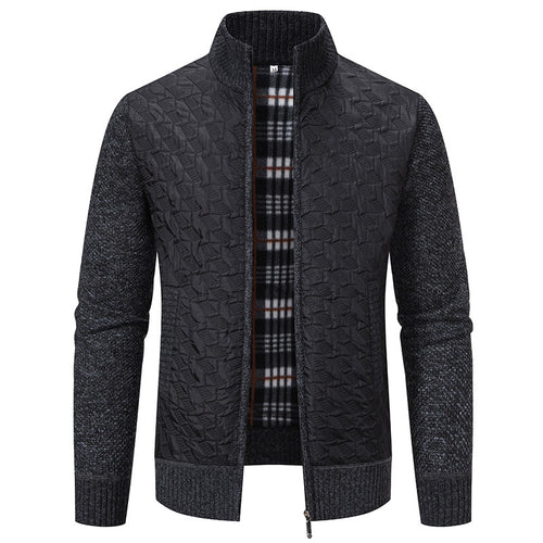 Herren modische Steppjacke mit hohem Kragen und strukturiertem Design EB