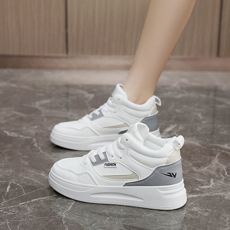 Damen modische High-Top Sneaker mit atmungsaktivem Mesh und dämpfender Sohle EB
