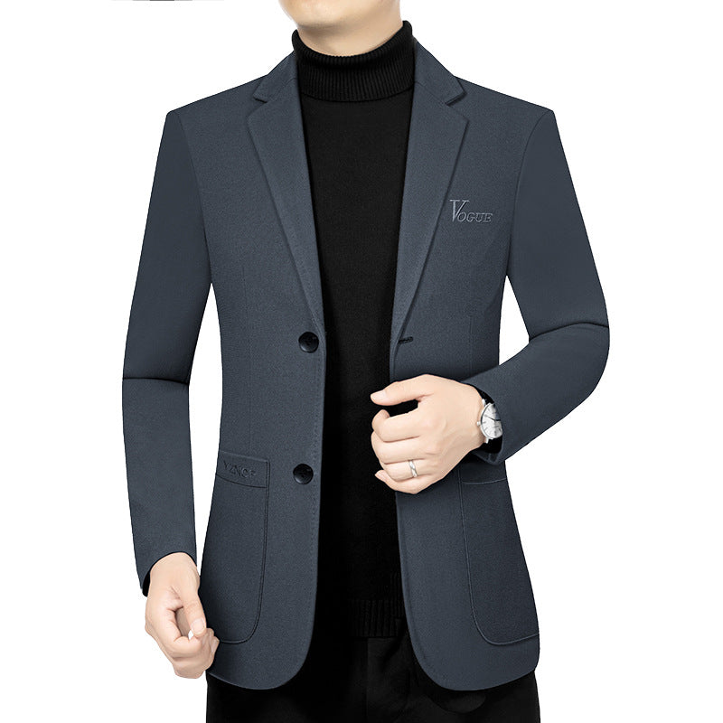 Herren Modernes Einreihiges City-Blazer mit aufgesetzten Taschen und leichter Halbfütterung EB