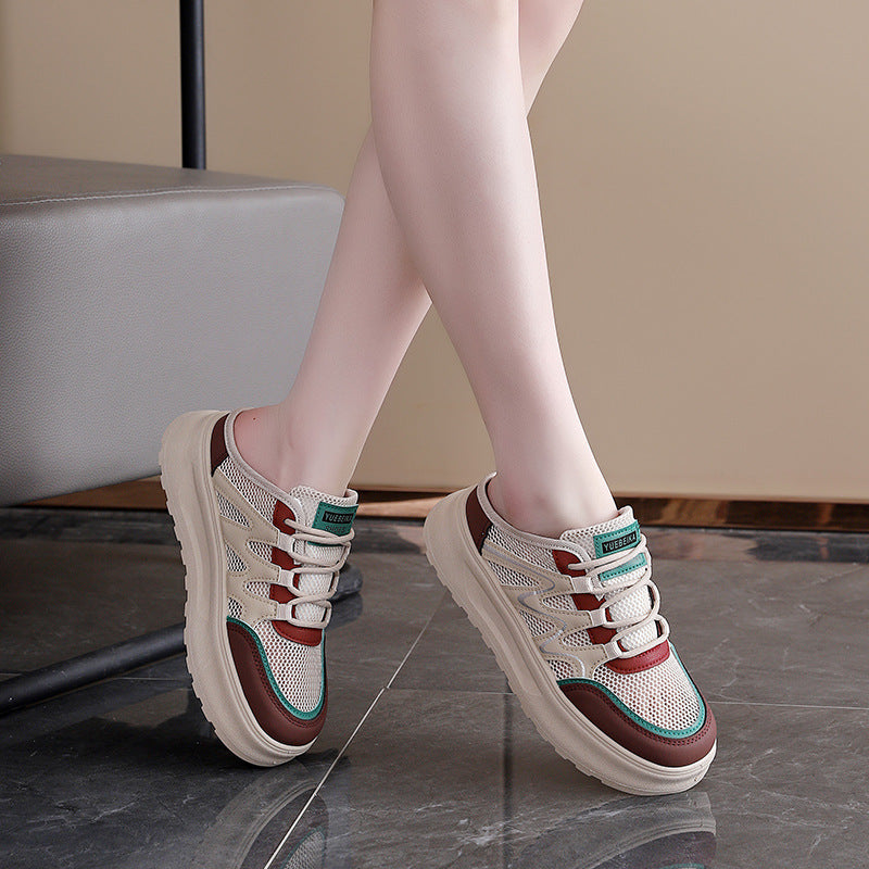 Damen modische Sneakers mit atmungsaktiver Netzoberfläche und dämpfendem Komfort EB
