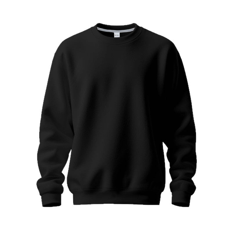 Herren nan Oversize-Rundhals-Sweatshirt aus weichem Baumwollfleece mit gerippten Bündchen EB