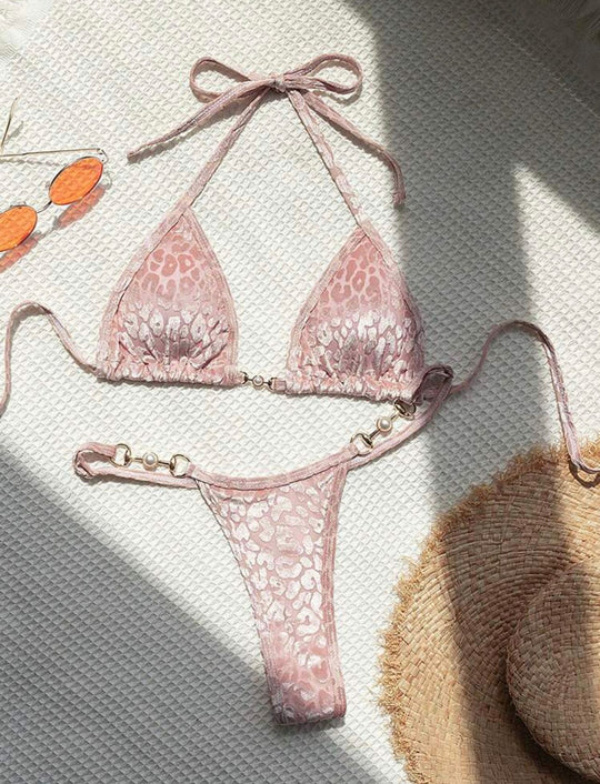Damen Triangel-Bikini mit dekorativen Akzenten und raffiniertem Schnitt EB