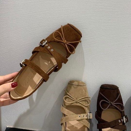 Damen Ballerinas mit dekorativem Riemchen und elegantem Design EB