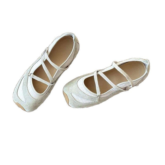 Damen Ballerina-Schuhe mit zierlichem Riemen und elegantem Design EB