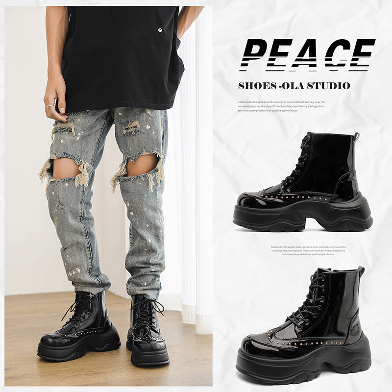 Damen Trendige Stiefeletten mit funkelnden Nieten und robuster Sohle EB