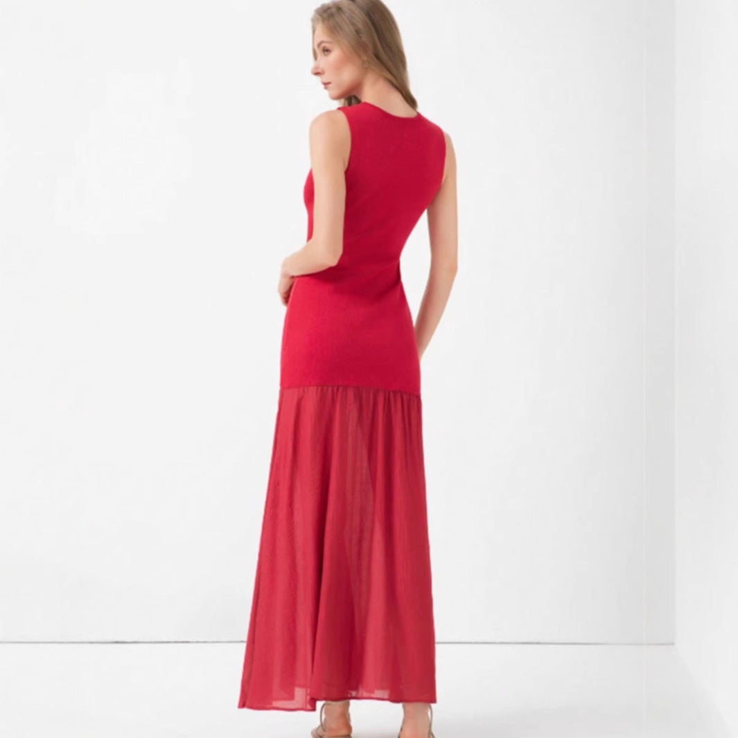 Damen Plissiertes Maxikleid mit eleganter Silhouette und hochwertiger Verarbeitung EB