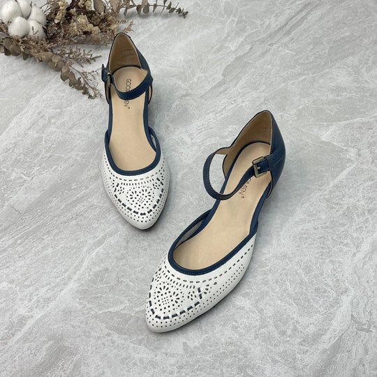 Damen Ballerinas mit verstellbarem Riemen und luftdurchlässigem Obermaterial EB