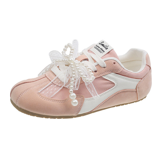 Damen Sportliche Sneakers mit elegantem Schleifendetail EB