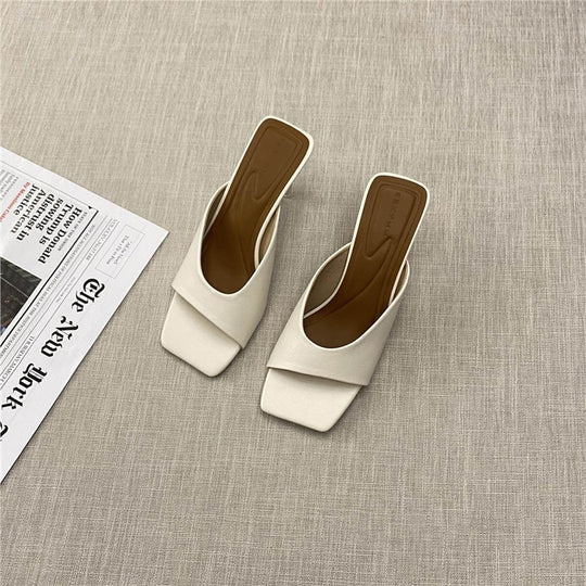 Damen elegante Mules mit geschwungenem Design EB