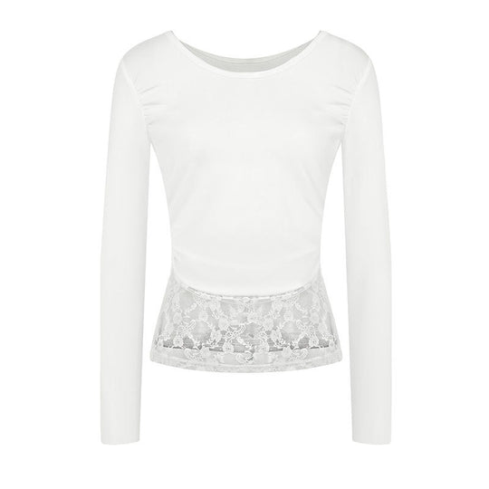 Damen elegantes Oberteil mit raffinierten Rüschendetails EB