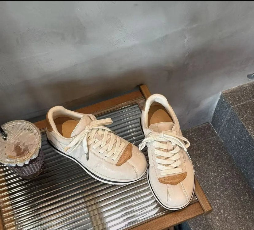 Damen lässige Sneakers im Retro-Stil mit hochwertiger Lederverarbeitung EB