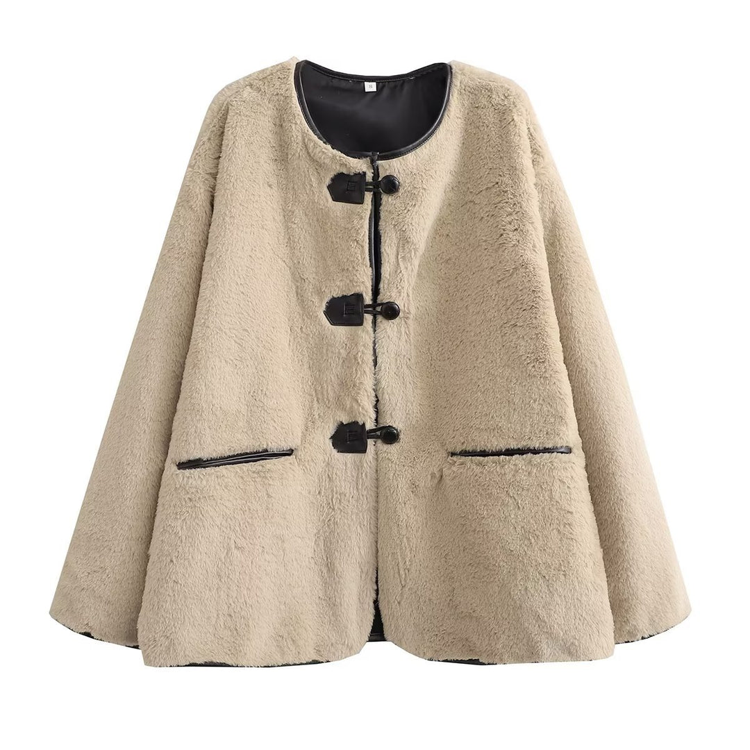 Damen Oversized Teddyjacke EB