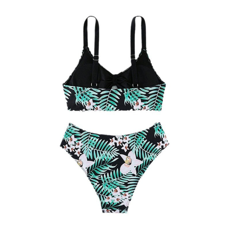 Damen Bikini-Set mit floralem Design und verstellbaren Trägern EB