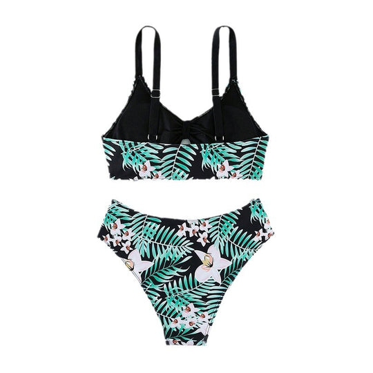 Damen Bikini-Set mit floralem Design und verstellbaren Trägern EB