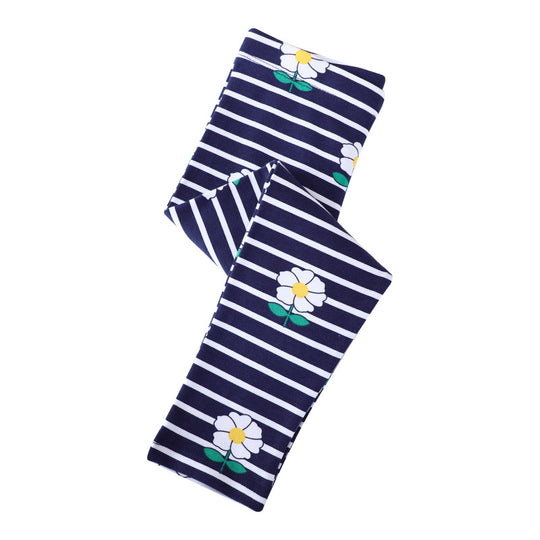 Mädchen Leggings mit floralem und gestreiftem Design EB
