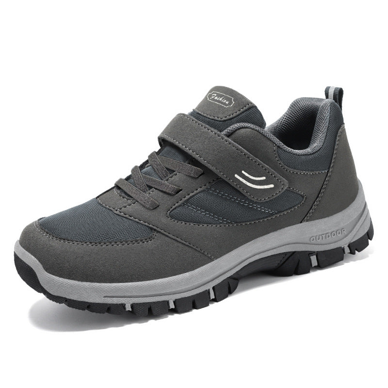 Herren nan robuste Outdoor-Sneaker mit Klettverschluss, atmungsaktivem Strickoberteil und profilierter rutschfester Sohle EB