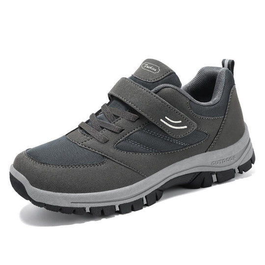 Herren nan robuste Outdoor-Sneaker mit Klettverschluss, atmungsaktivem Strickoberteil und profilierter rutschfester Sohle EB