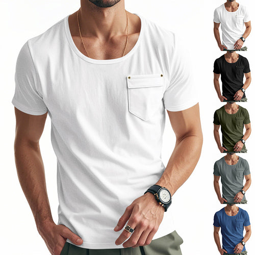 Herren Atmungsaktives T-Shirt mit praktischem Brusttasche EB