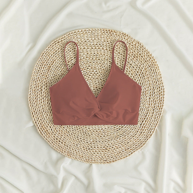 Damen sommerlicher Bralette-Bikinioberteil mit eleganter Twist-Detail EB