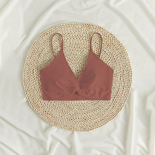 Damen sommerlicher Bralette-Bikinioberteil mit eleganter Twist-Detail EB