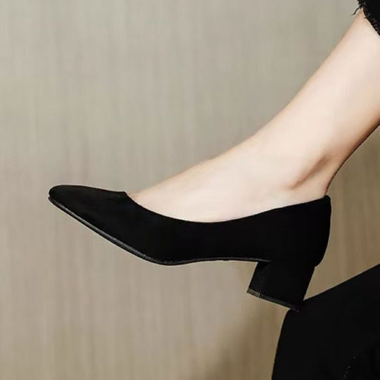 Damen Elegante Pumps mit verziertem Blockabsatz EB