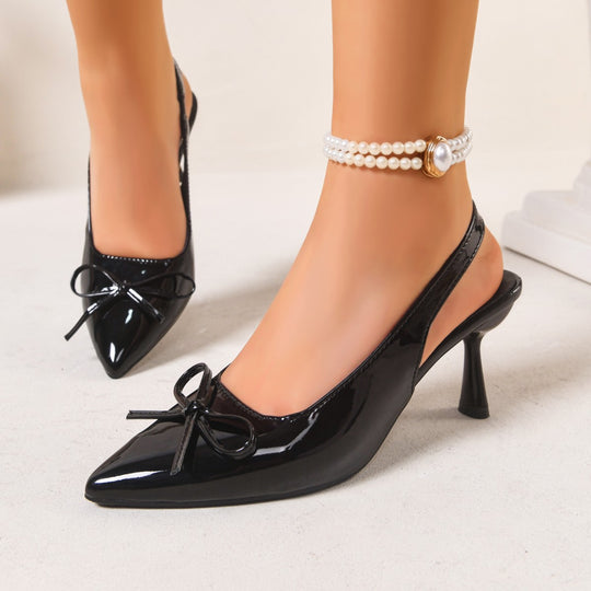 Damen Slingback-Pumps mit eleganter Schleifenapplikation EB