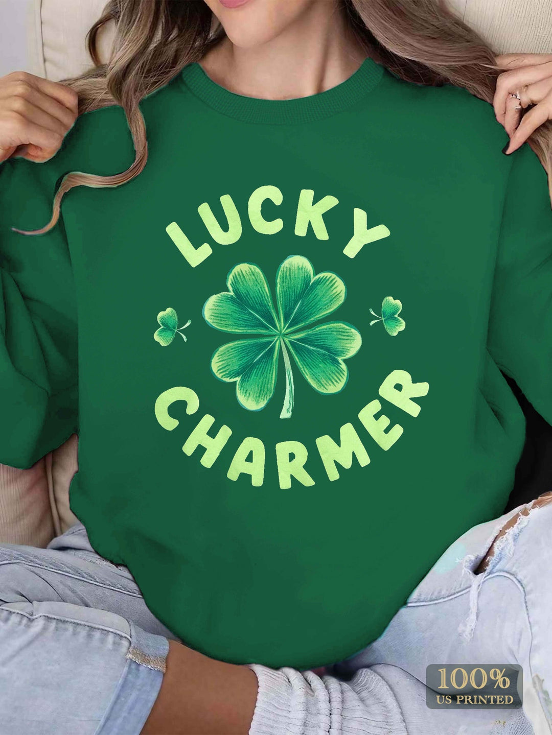 Damen Sweatshirt mit motivierendem Print und lässigem Schnitt EB