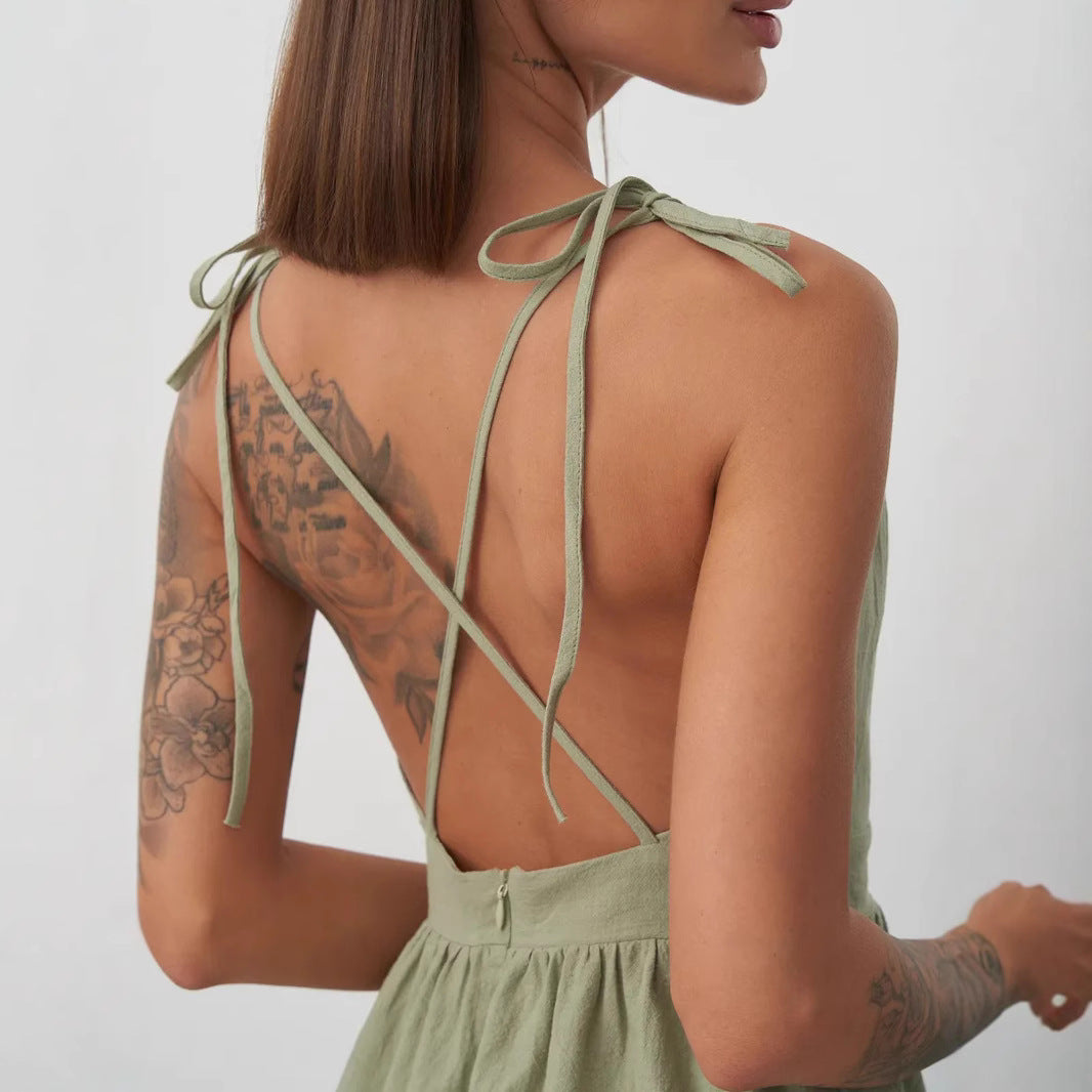 Damen sommerliches Wickelkleid EB