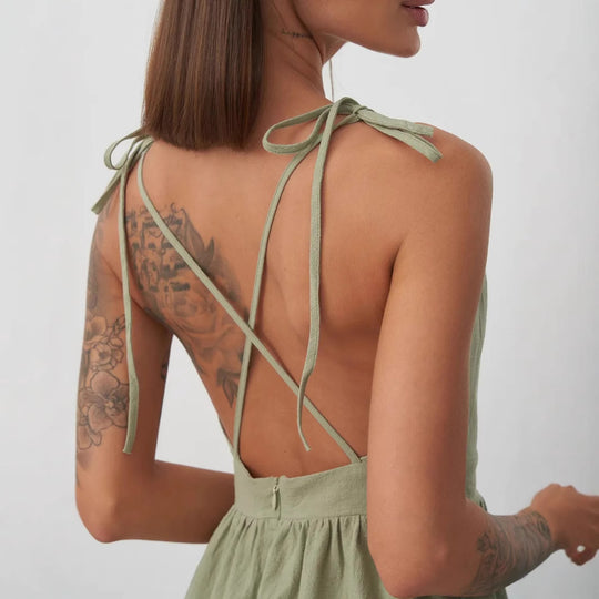 Damen sommerliches Wickelkleid EB