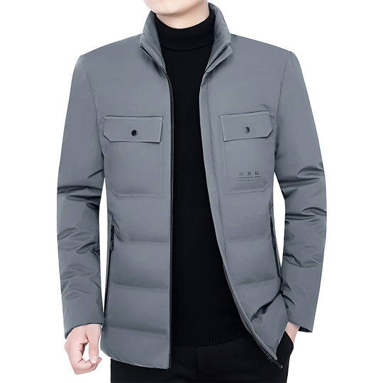 Herren Thermisch gepolsterte Cityjacke mit Stehkragen und Brustklappen EB