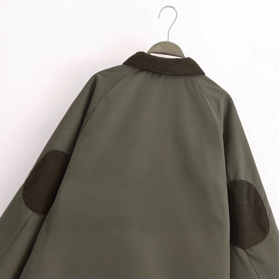 Damen Übergangsjacke mit hohem Kragen und praktischen Taschen EB