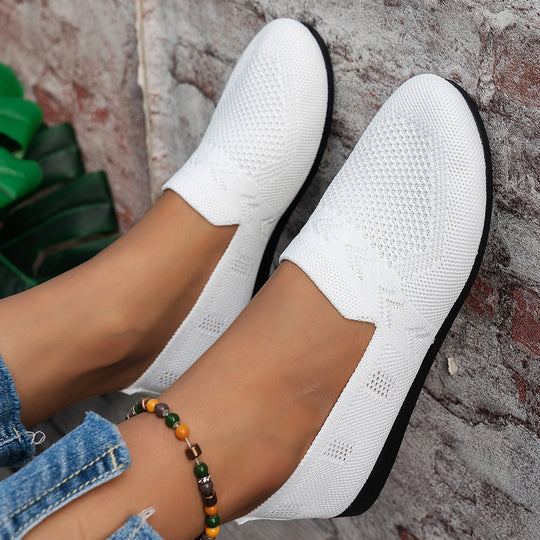Damen komfortable Slipper mit innovativem Strickdesign EB