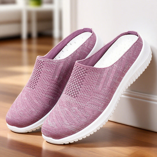 Damen Bequeme und atmungsaktive Slipper mit elastischem Obermaterial EB