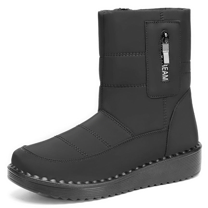 Damen Gefütterte Winterstiefel mit rutschfester Sohle und modischem Reißverschluss EB
