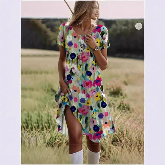 Damen Freizeitkleid mit floralem Design EB