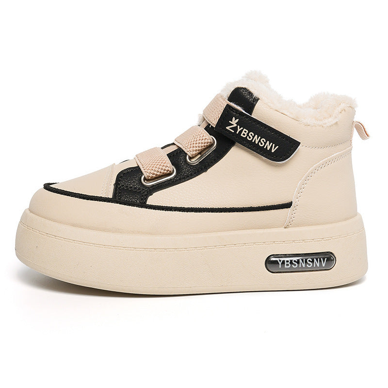 Damen Winterliche High-Top Sneakers mit bequemer Fleece-Wärmepolsterung und sportlichem Design EB