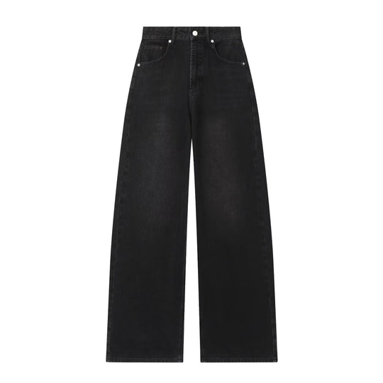 Damen weite Hochbundhose aus nachhaltigem Material mit eleganter Textur EB