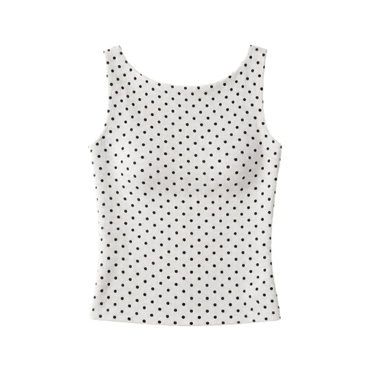Damen Trägershirt mit verspieltem Polka-Dots-Muster EB