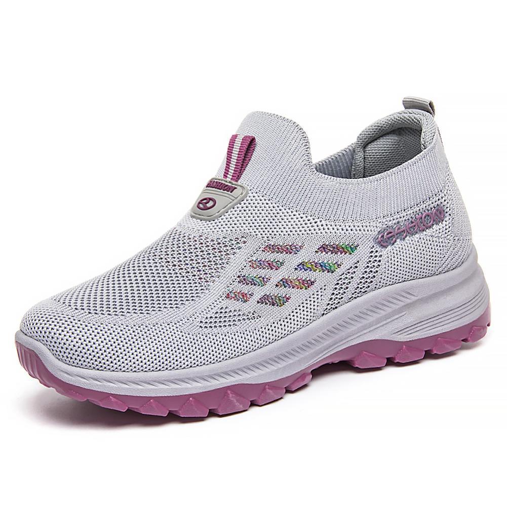 Damen Sportliche Strick-Sneaker mit rutschfester Sohle EB