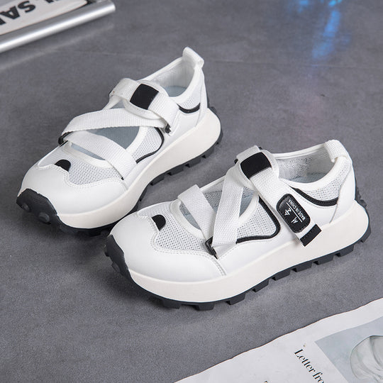 Damen Sportliche Freizeitschuhe mit verstellbarem Riemen und rutschfester Sohle EB