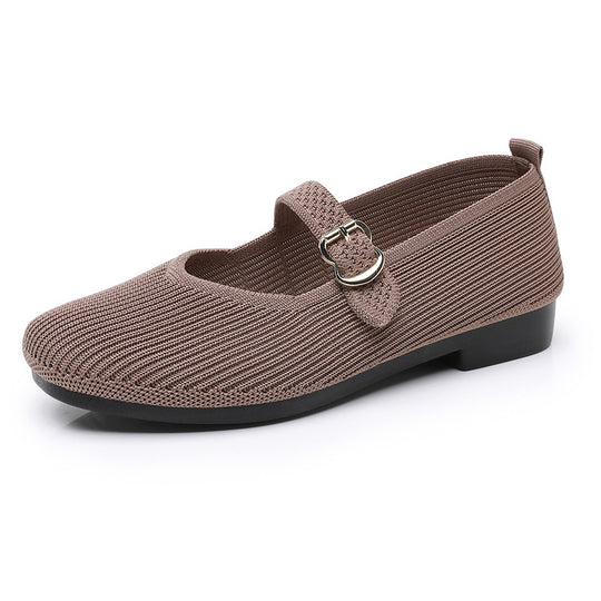 Damen elegante Ballerinas mit verstellbarem Riemen EB