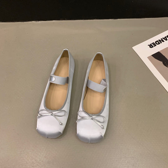Damen Ballerinas mit verstellbarem Riemen und elegantem Schleifenakzent EB