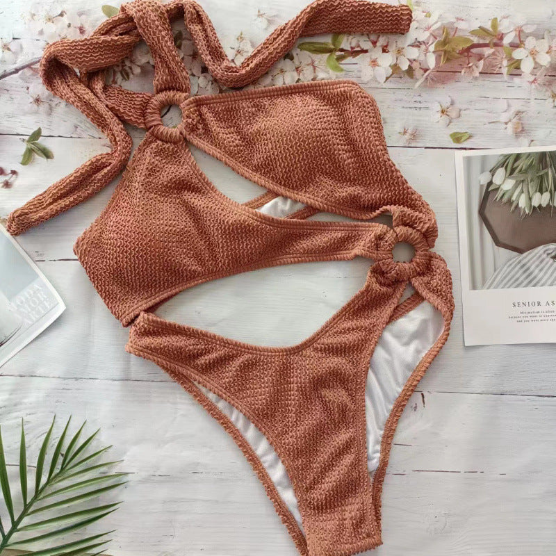 Damen Triangel-Bikini mit aufregendem Cut-Out und elastischem Stoff EB