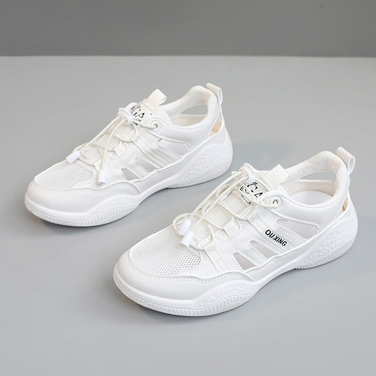 Damen Atmungsaktive Sport Sneakers mit elastischen Schnürsenkeln EB