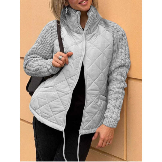 Damen Steppjacke mit Wolldetails EB