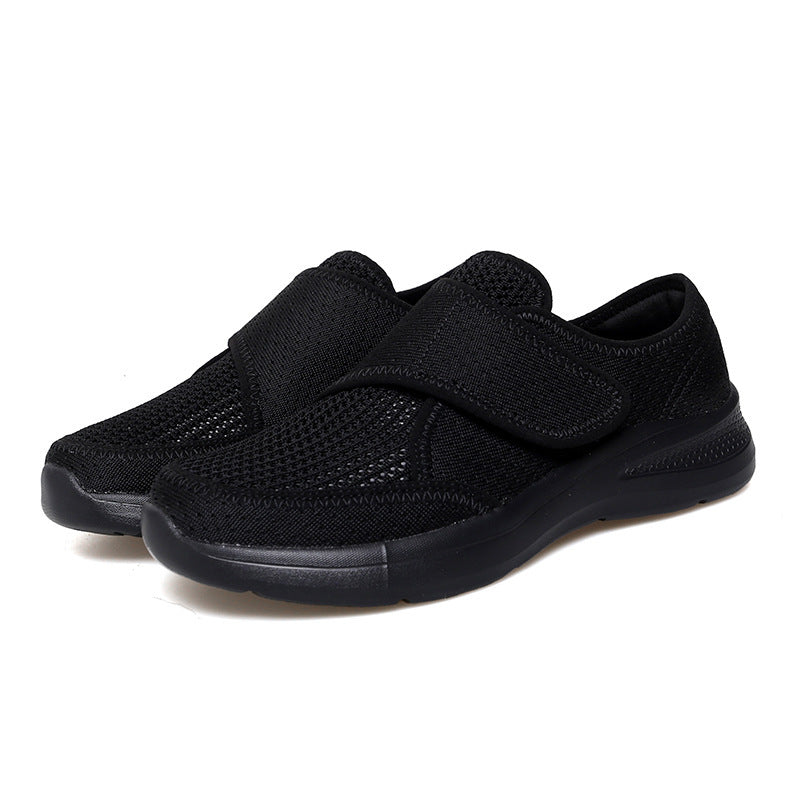 Damen Bequeme Slip-On Freizeitschuhe mit verstellbarem Klettverschluss EB